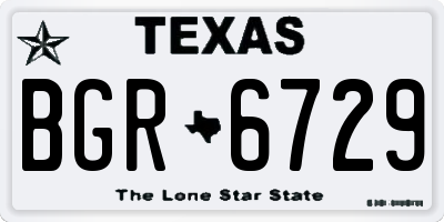 TX license plate BGR6729