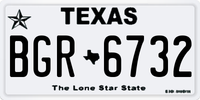 TX license plate BGR6732