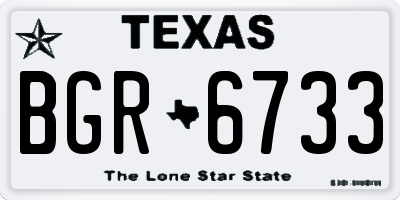 TX license plate BGR6733