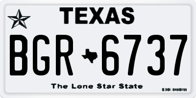 TX license plate BGR6737