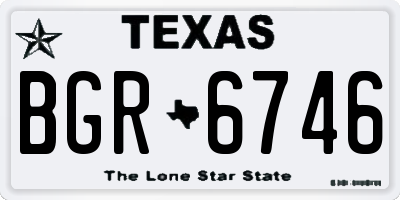 TX license plate BGR6746