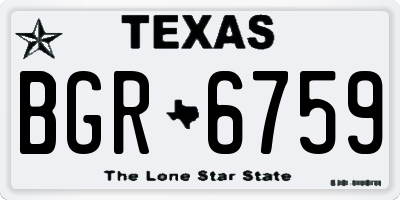 TX license plate BGR6759