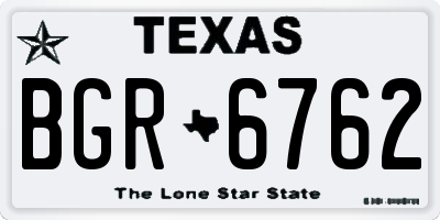 TX license plate BGR6762