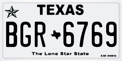 TX license plate BGR6769