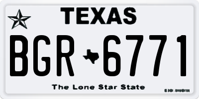 TX license plate BGR6771