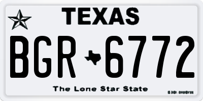 TX license plate BGR6772