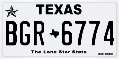 TX license plate BGR6774