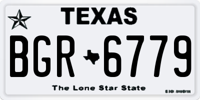TX license plate BGR6779