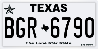 TX license plate BGR6790