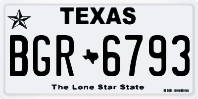 TX license plate BGR6793