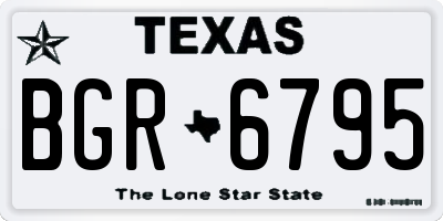 TX license plate BGR6795