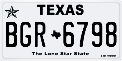 TX license plate BGR6798
