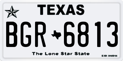 TX license plate BGR6813