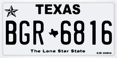 TX license plate BGR6816