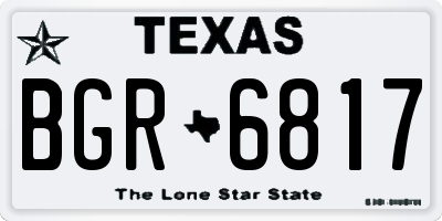 TX license plate BGR6817