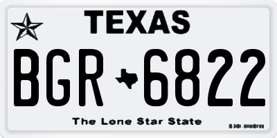 TX license plate BGR6822