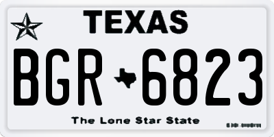 TX license plate BGR6823
