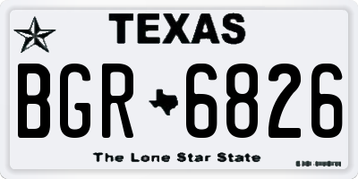 TX license plate BGR6826