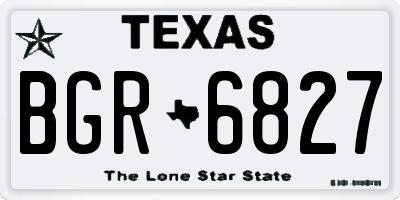 TX license plate BGR6827