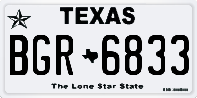 TX license plate BGR6833