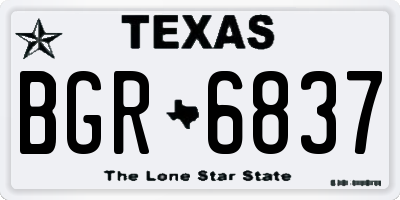 TX license plate BGR6837