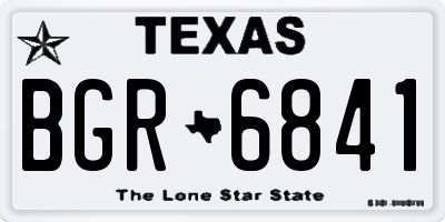 TX license plate BGR6841