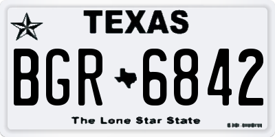 TX license plate BGR6842