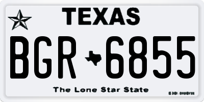 TX license plate BGR6855