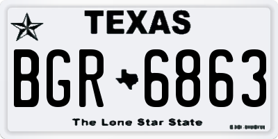 TX license plate BGR6863