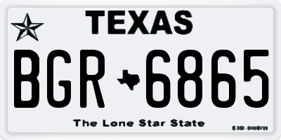 TX license plate BGR6865
