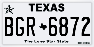 TX license plate BGR6872