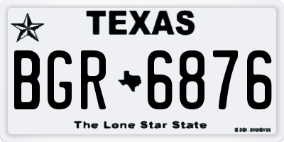 TX license plate BGR6876