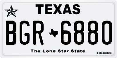 TX license plate BGR6880