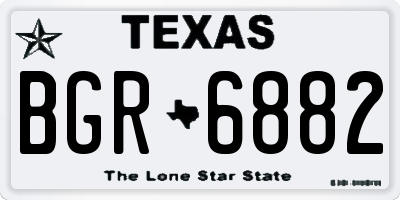 TX license plate BGR6882