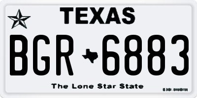 TX license plate BGR6883