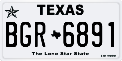 TX license plate BGR6891