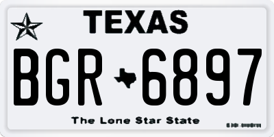 TX license plate BGR6897