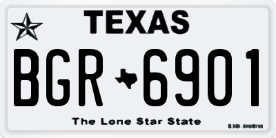 TX license plate BGR6901