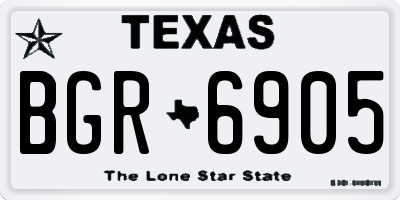 TX license plate BGR6905