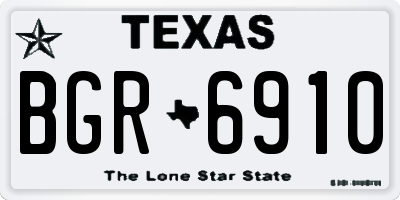 TX license plate BGR6910