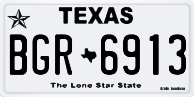 TX license plate BGR6913