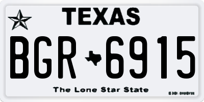 TX license plate BGR6915