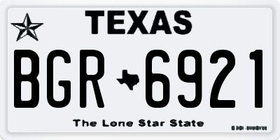 TX license plate BGR6921