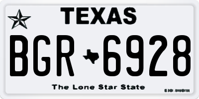 TX license plate BGR6928