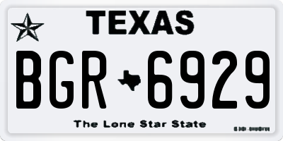 TX license plate BGR6929