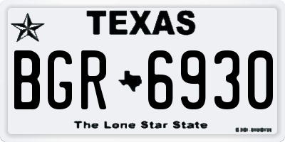 TX license plate BGR6930