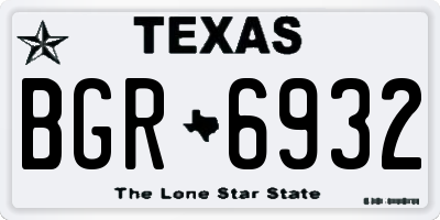 TX license plate BGR6932