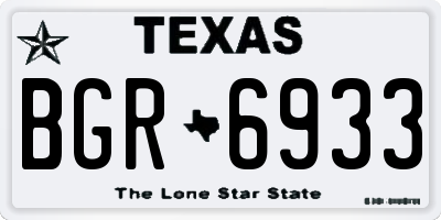 TX license plate BGR6933