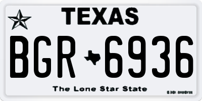 TX license plate BGR6936