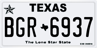 TX license plate BGR6937